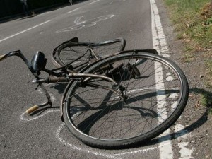 Incidente di un ciclista