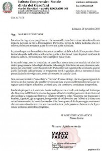 lettera di Marco Parma