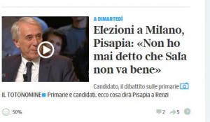 Pisapia su Sala