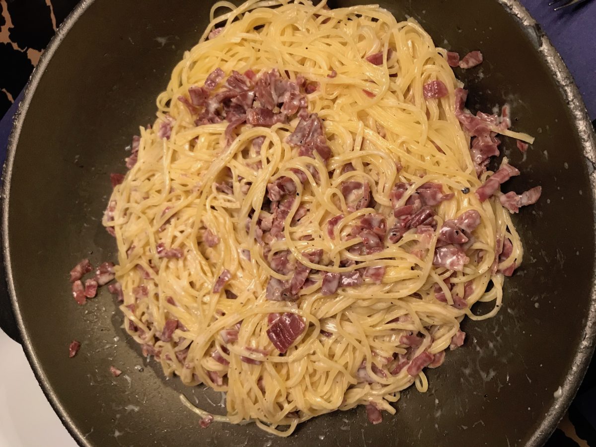 I tagliolini al prosciutto di San Daniele