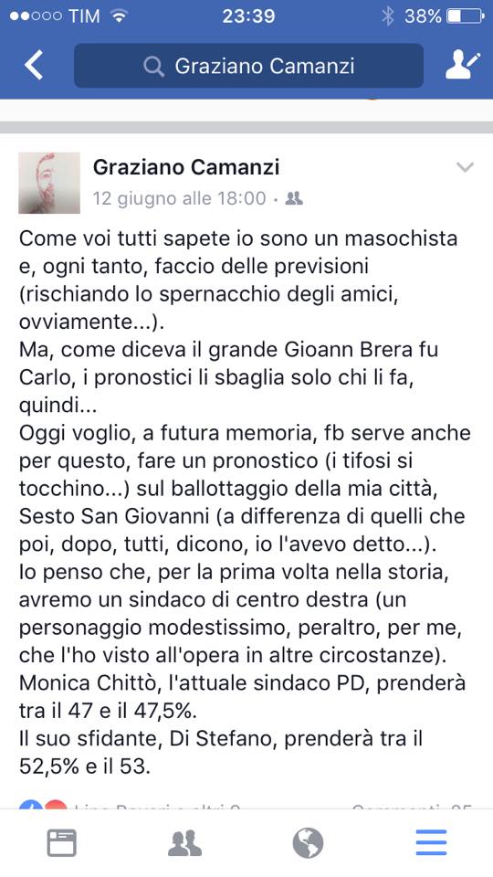 Sesto San Giovanni: vince la destra
