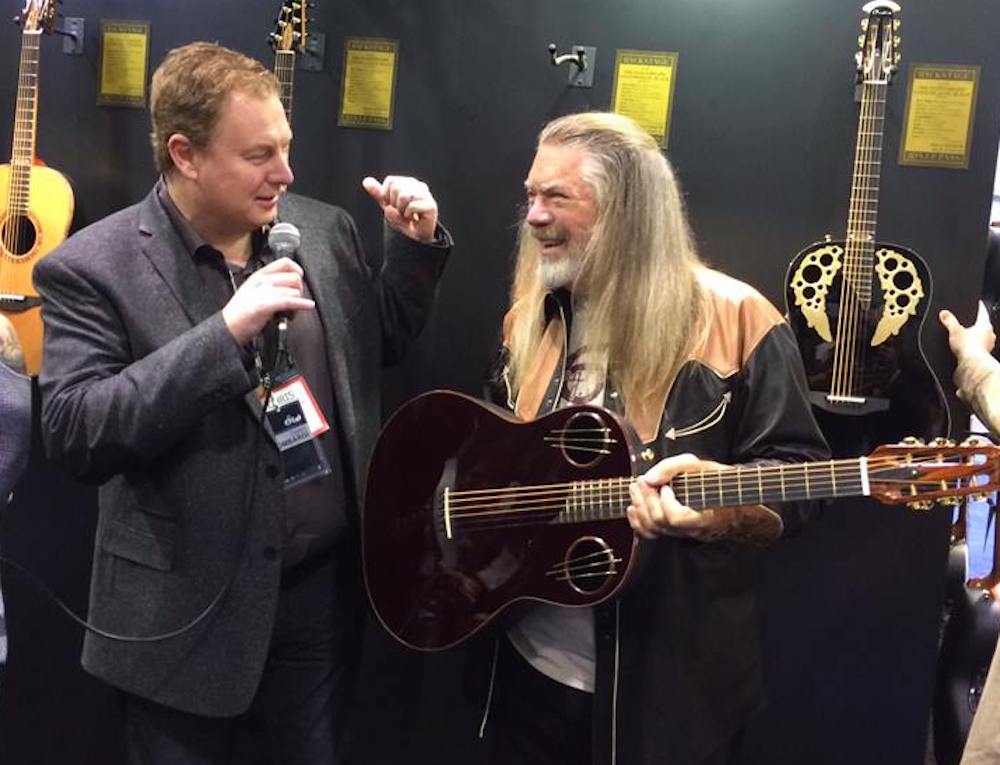 Bill Kaman and Chris Lombardi CEO of DW Drums at 2016 NAMM