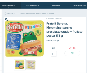 Il peso dichiarato del succo non corrisponde.