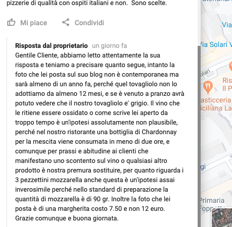 Cocciuto: pizza dignitosa ma troppo cara e altri difetti