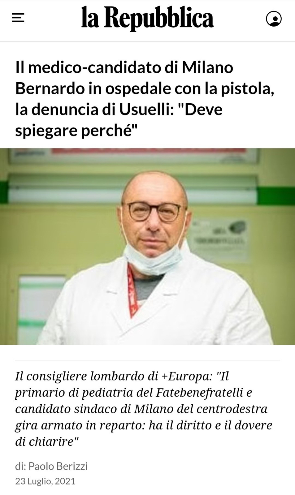 luca bernardo armato in pediatria